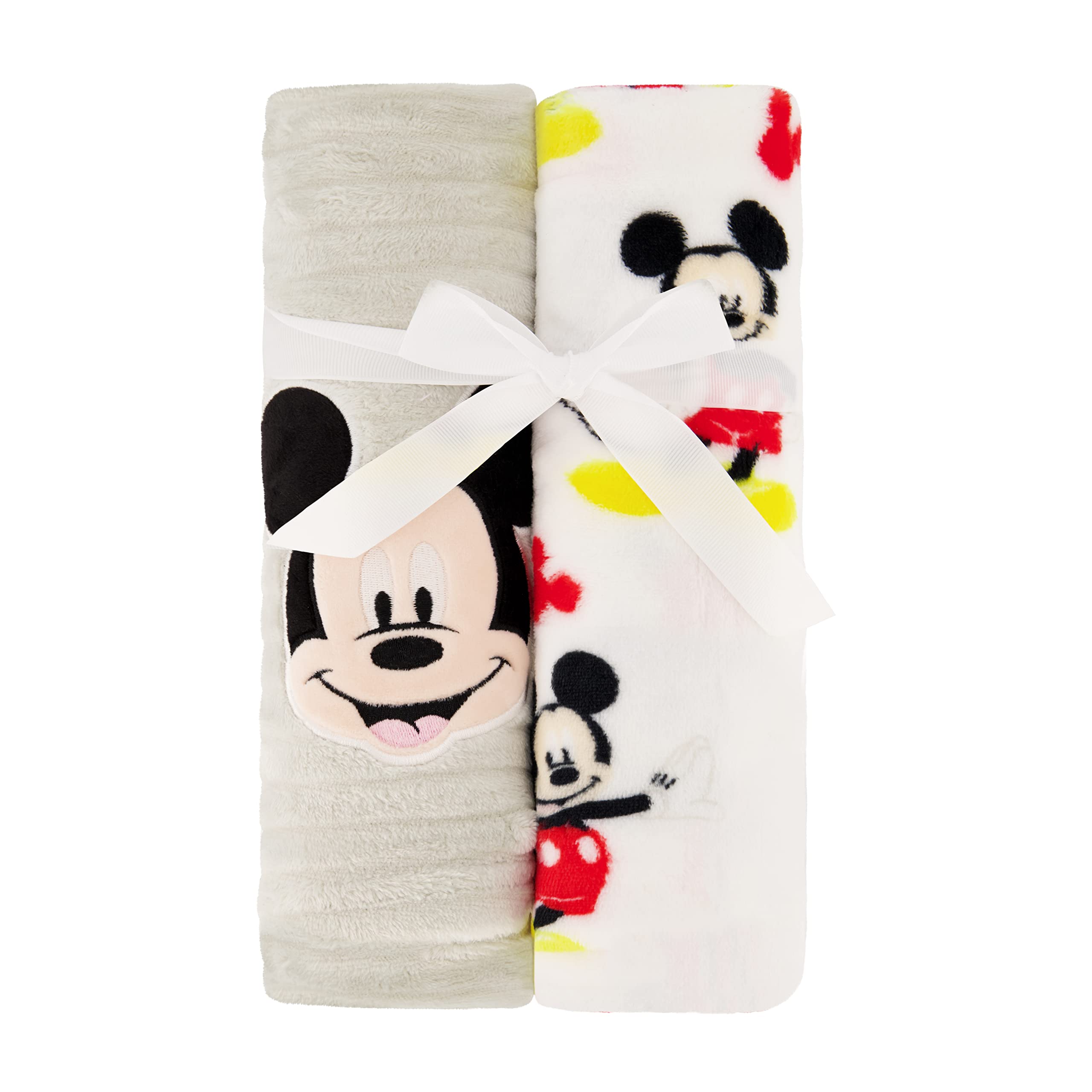 Foto 2 pulgar | Manta para Bebé Disney de Forro Polar Texturizado de Mickey Mouse Paquete de 2 - Venta Internacional