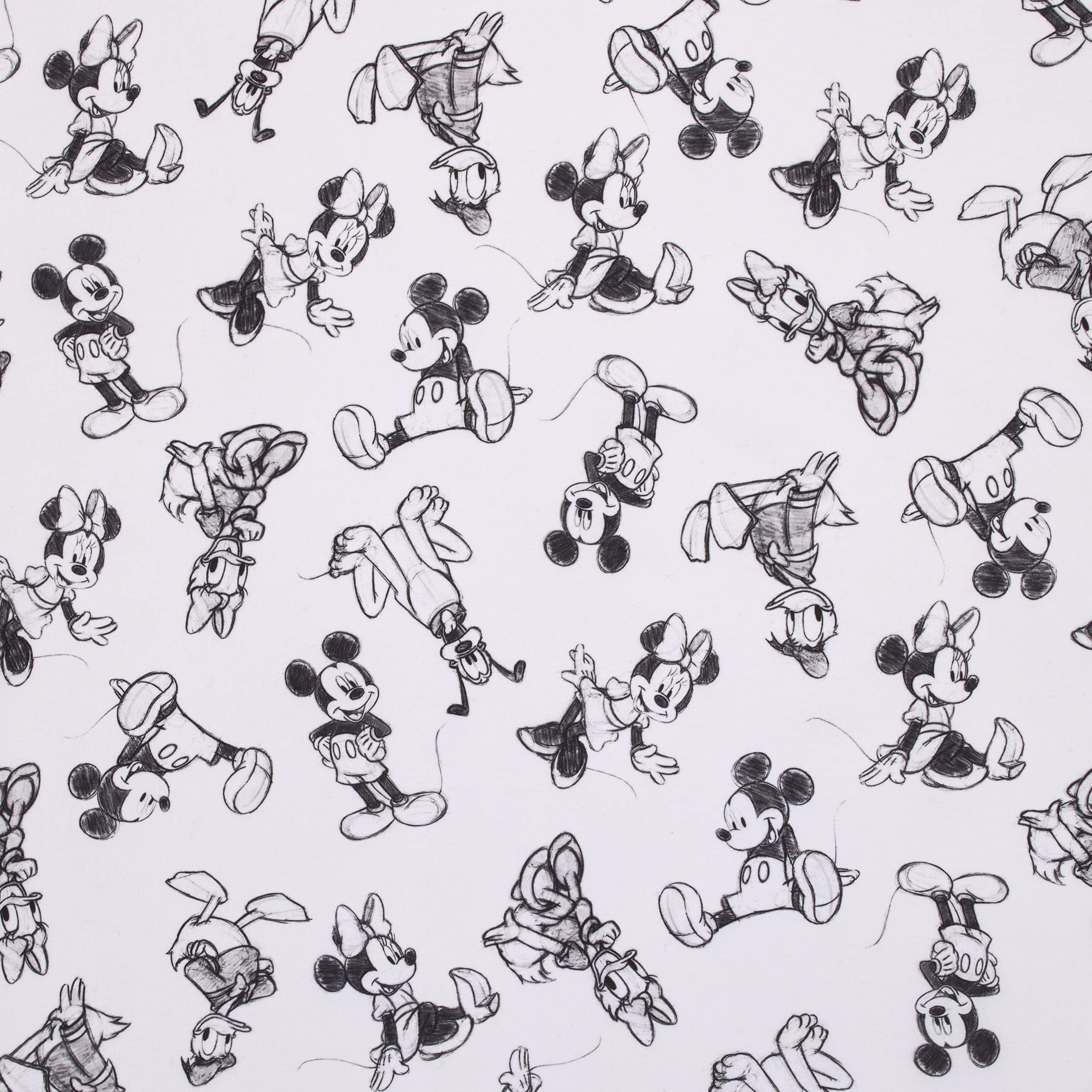 Foto 6 pulgar | Sábana Para Cuna Disney Mickey Mouse, Color Carbón, Negro Y Blanco, Poliéster - Venta Internacional.