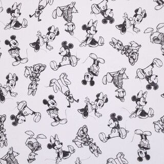 Foto 5 | Sábana Para Cuna Disney Mickey Mouse, Color Carbón, Negro Y Blanco, Poliéster - Venta Internacional.