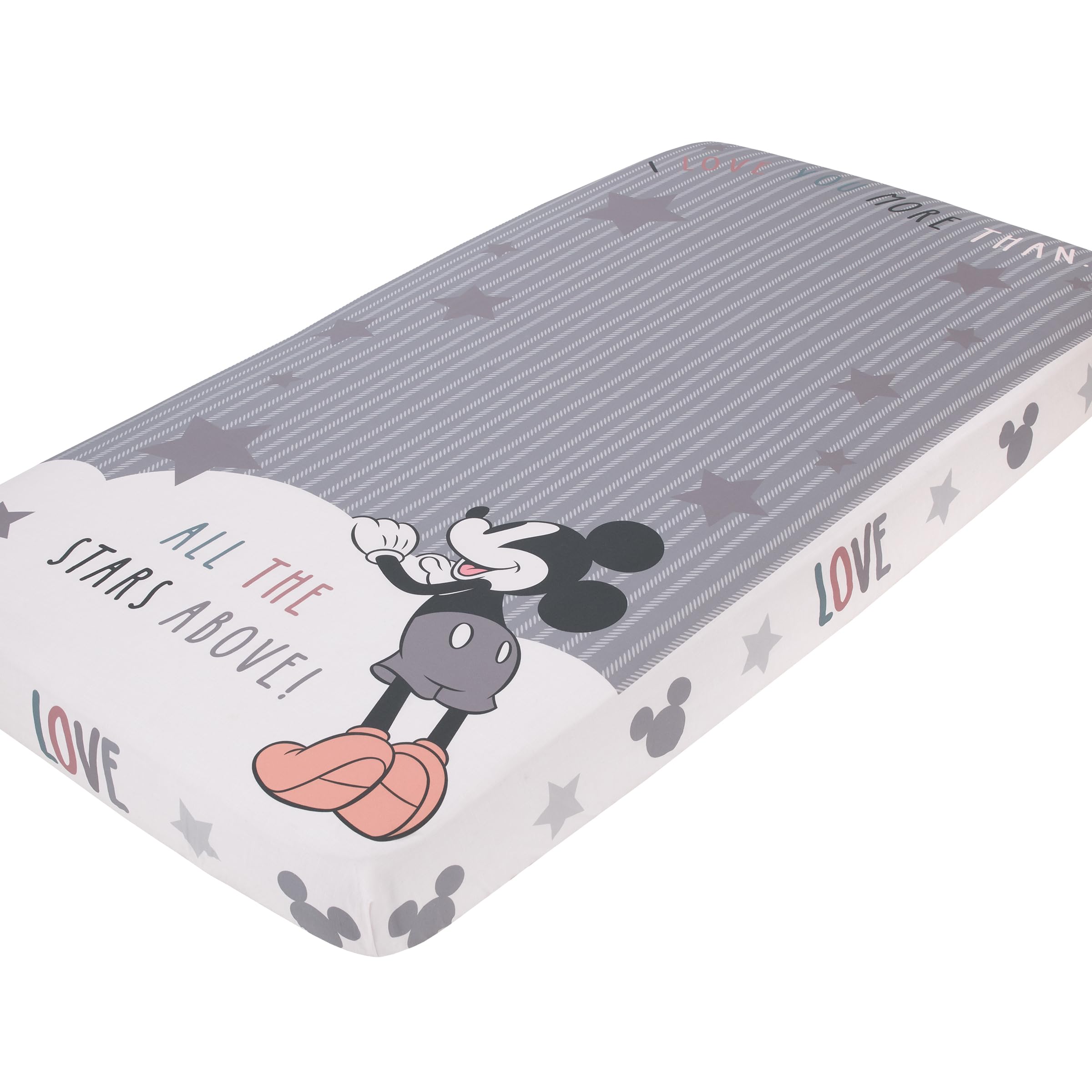 Foto 1 | Sábana Para Cuna Nojo Disney Mickey Mouse Love Mickey, 100% Algodón - Venta Internacional.