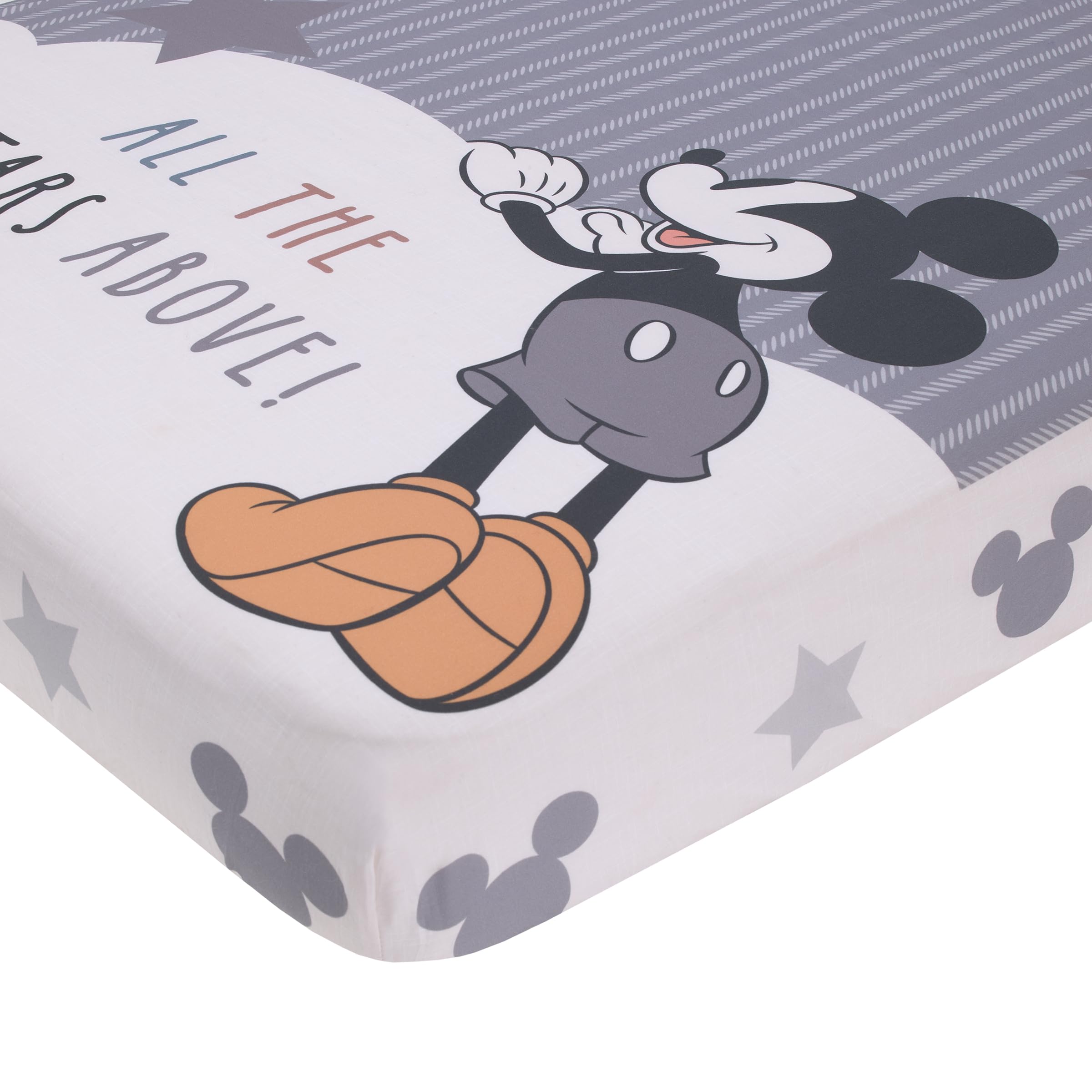 Foto 2 | Sábana Para Cuna Nojo Disney Mickey Mouse Love Mickey, 100% Algodón - Venta Internacional.