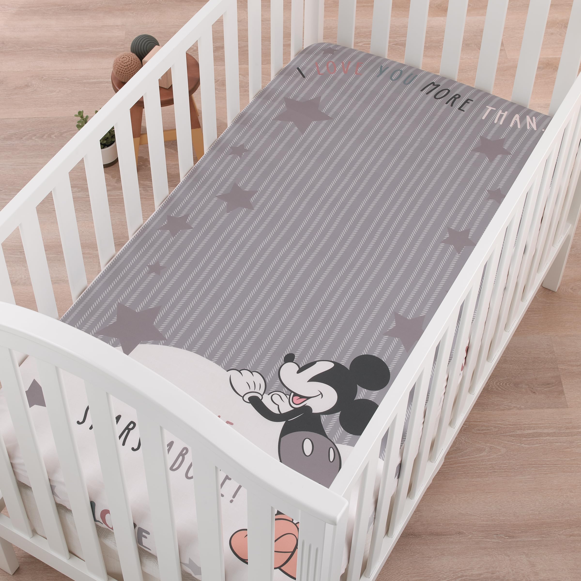 Foto 4 pulgar | Sábana Para Cuna Nojo Disney Mickey Mouse Love Mickey, 100% Algodón - Venta Internacional.