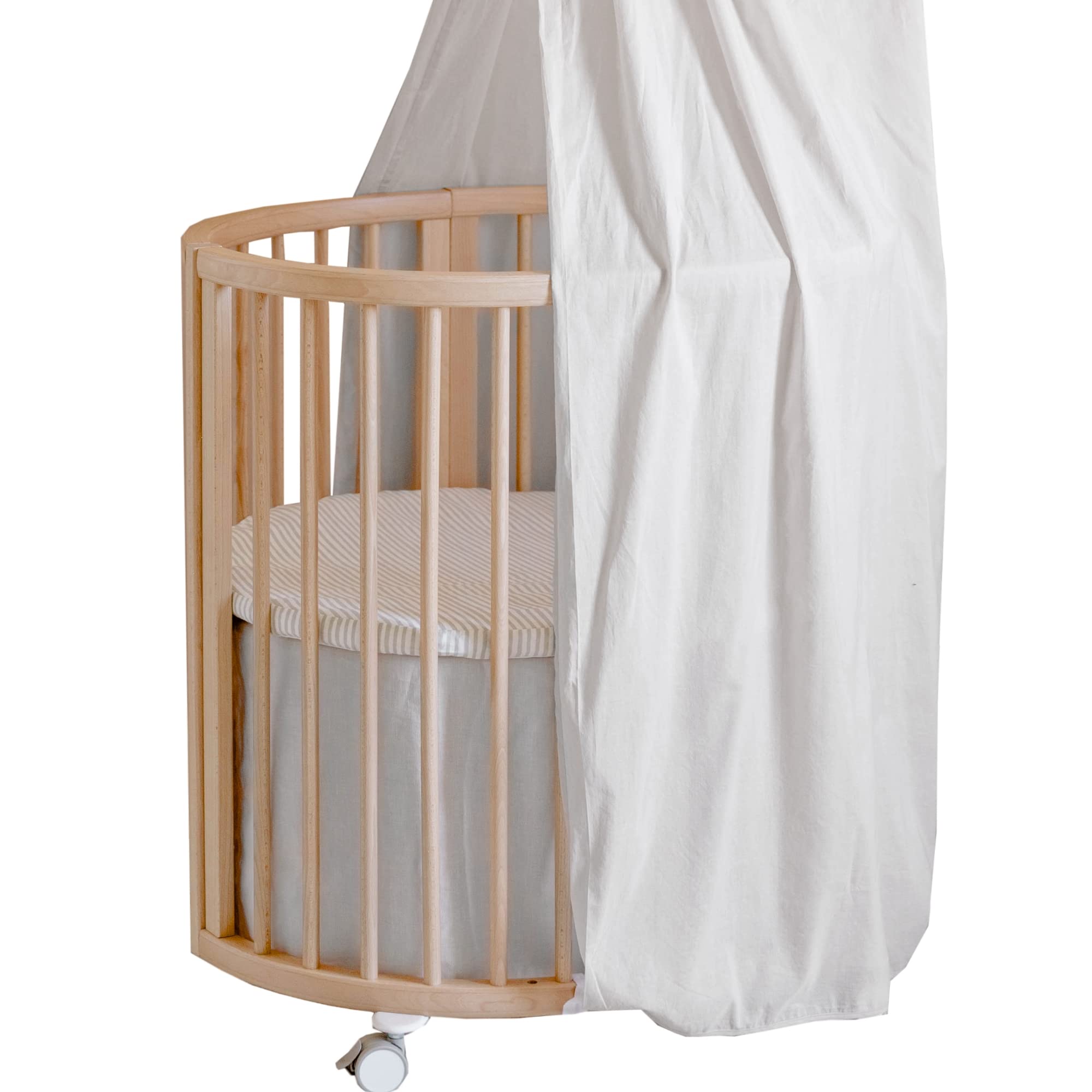 Foto 1 | Faldón De Cama Stokke Sleepi Mini Pehr V3 De Algodón Orgánico Suave, Gris - Venta Internacional.