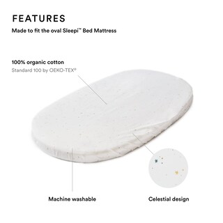 Foto 2 | Sábana Bajera Ajustable Stokke Sleepi De Pehr Celestial, 100% Algodón - Venta Internacional.