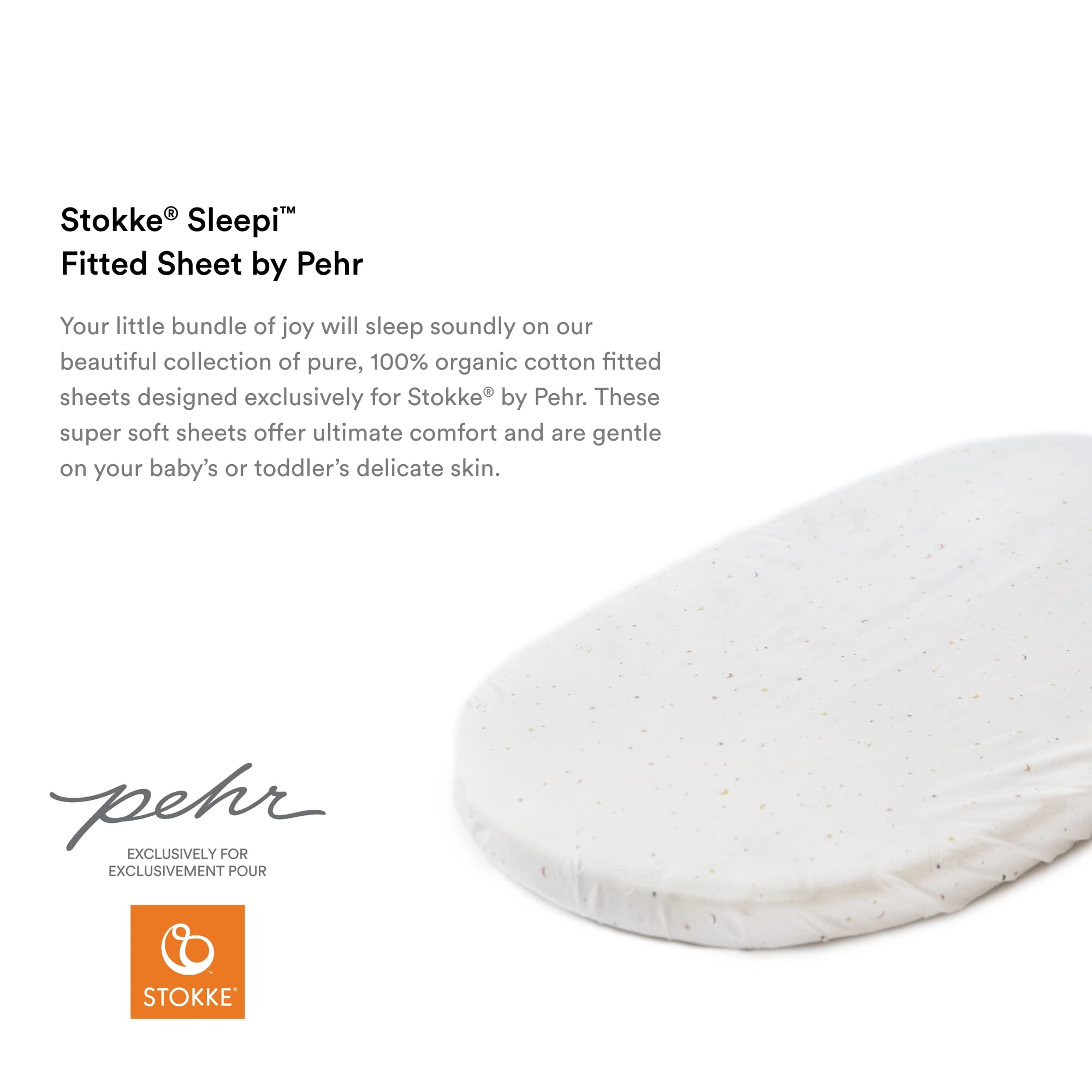 Foto 3 | Sábana Bajera Ajustable Stokke Sleepi De Pehr Celestial, 100% Algodón - Venta Internacional.
