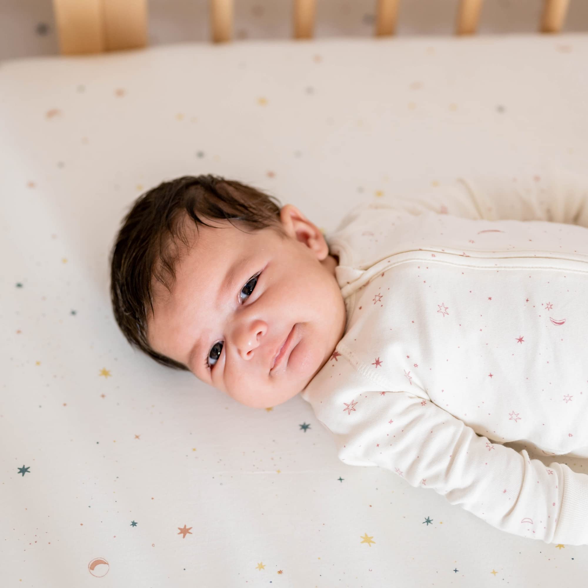 Foto 5 | Sábana Bajera Ajustable Stokke Sleepi De Pehr Celestial, 100% Algodón - Venta Internacional.