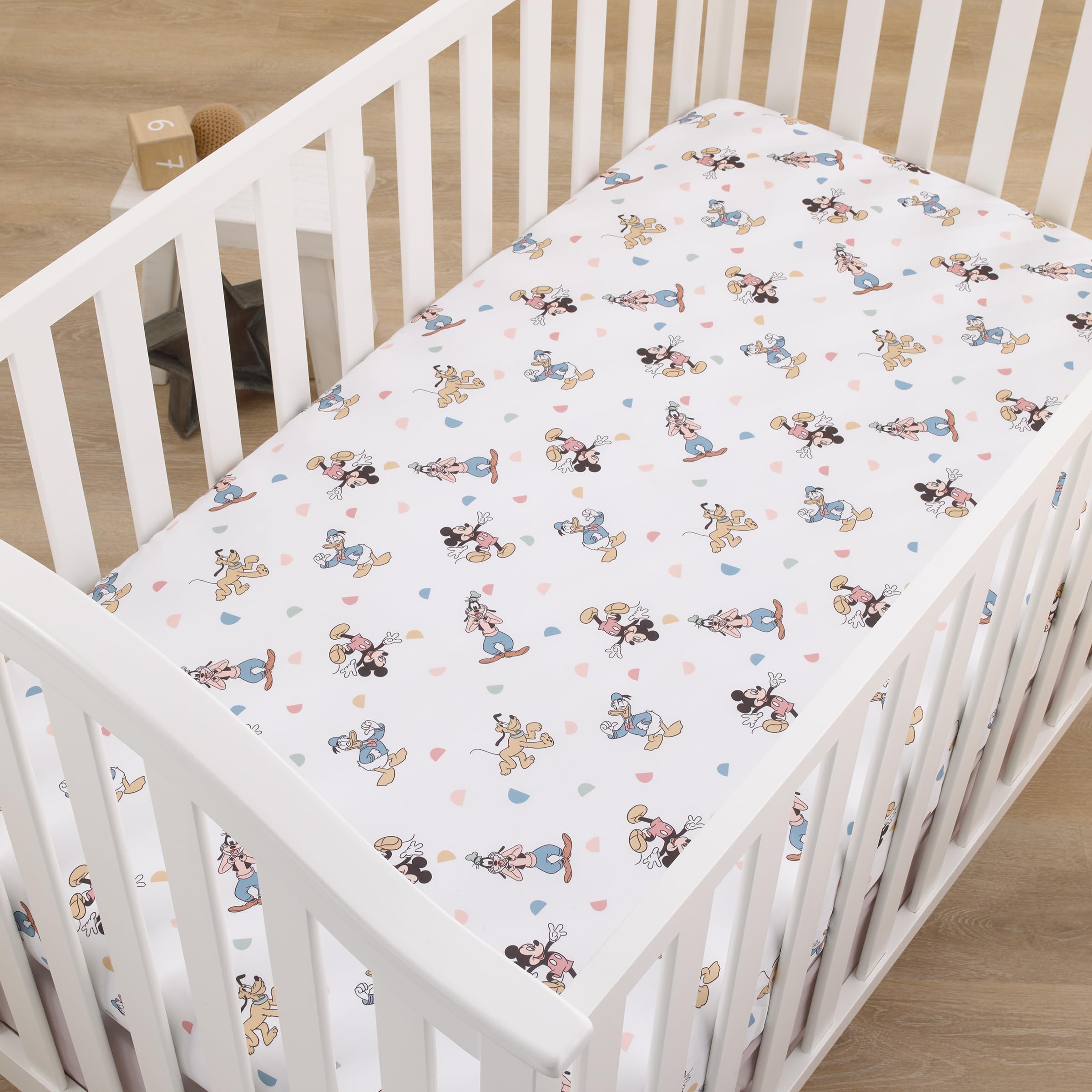 Foto 4 | Sábana Para Cuna Nojo Disney Mickey Mouse, Azul Claro, Supersuave - Venta Internacional.