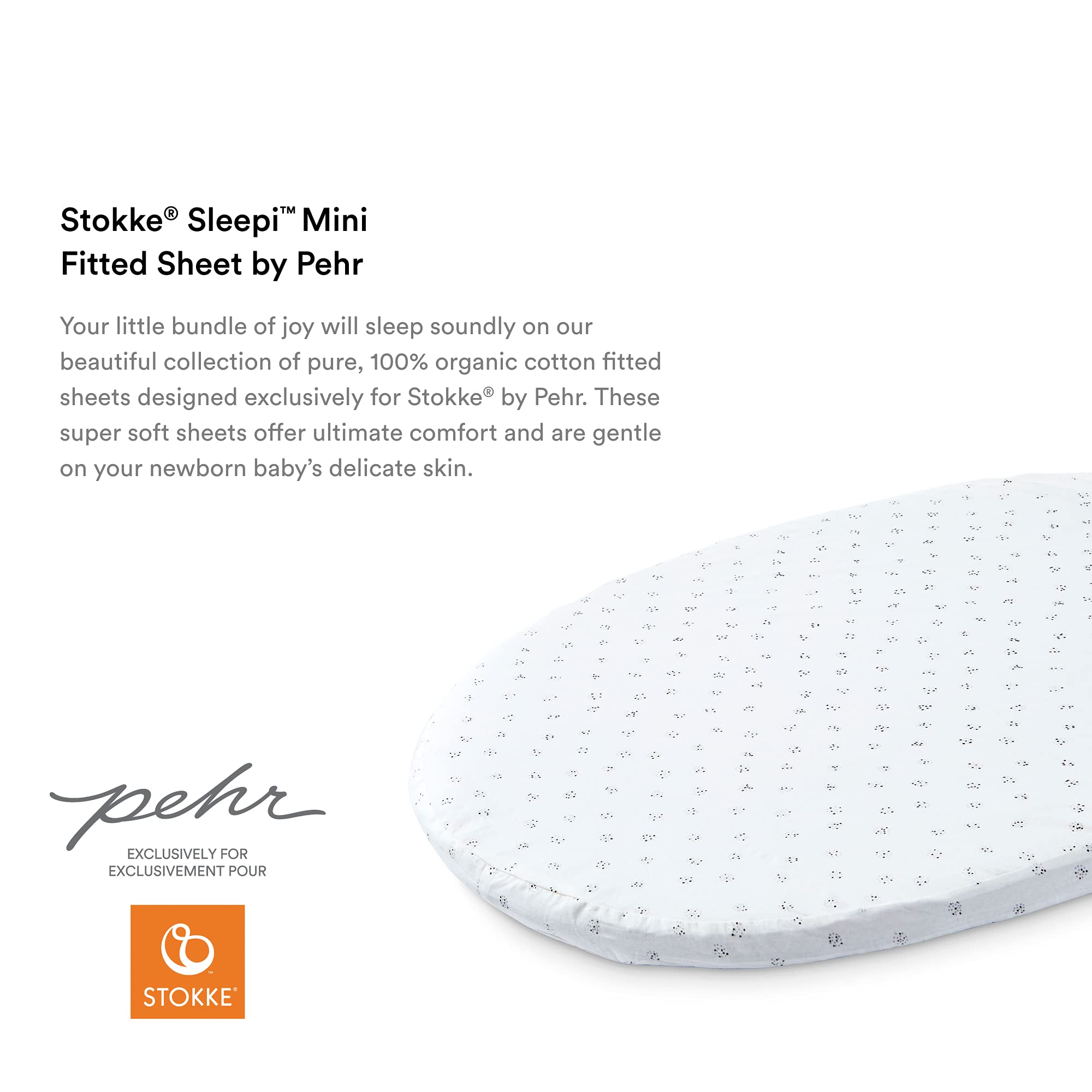 Foto 3 | Sábana Bajera Ajustable Stokke Sleepi Mini de Pehr Algodón Orgánico - Venta Internacional
