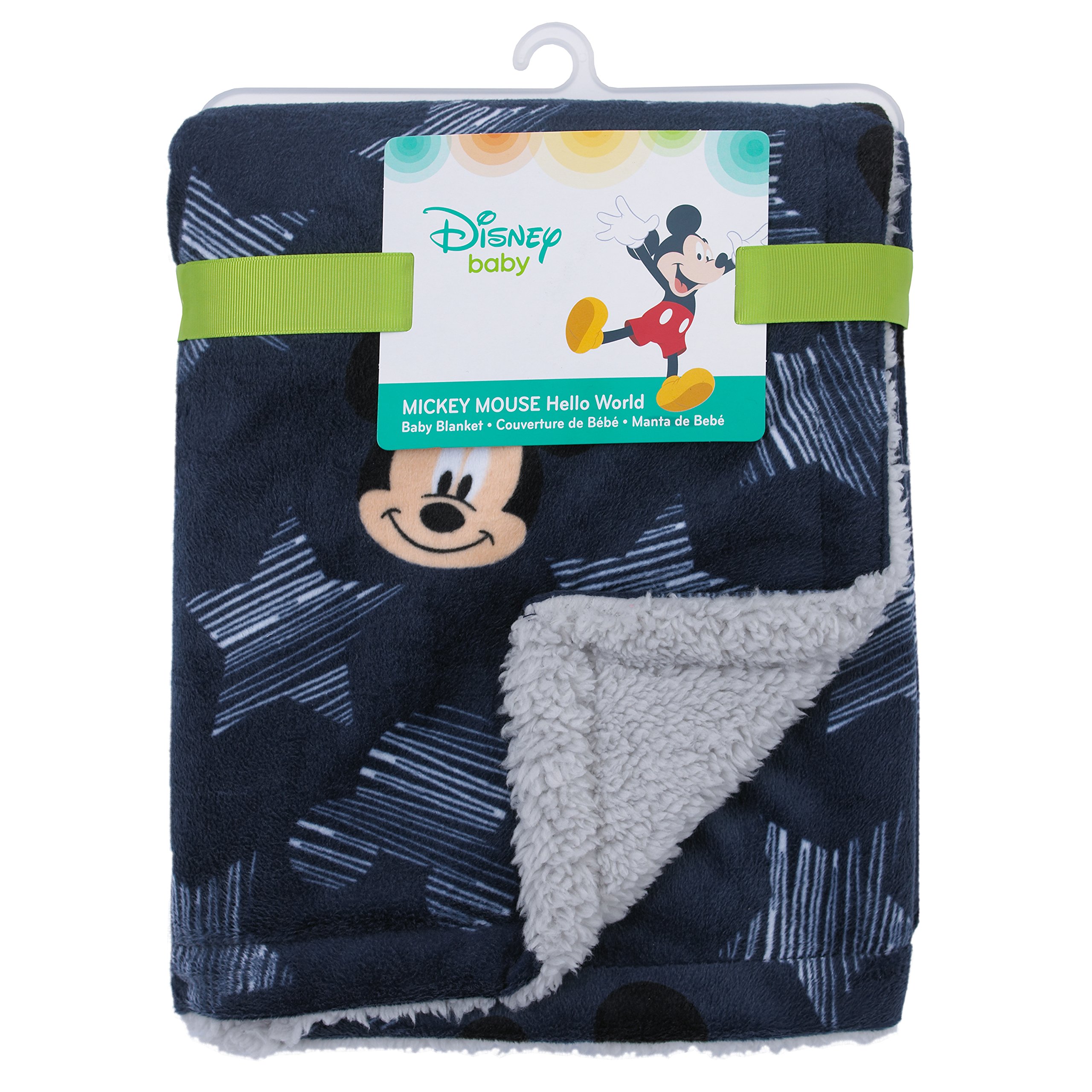 Foto 2 pulgar | Manta Para Bebé Disney Mickey Mouse Hello World Supersuave - Venta Internacional.