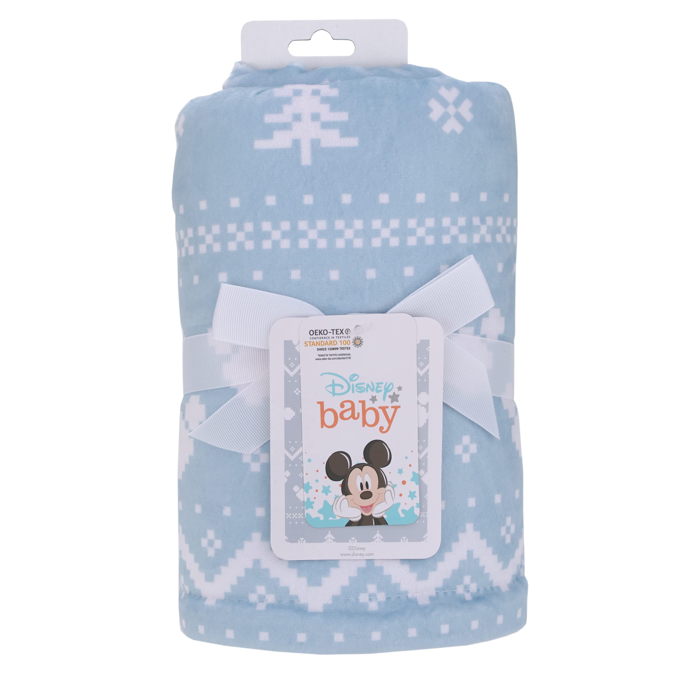 Foto 3 | Manta para Bebé Disney Mickey Mouse Navidad Sherpa 30 x 40 Pulgadas - Venta Internacional