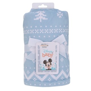 Foto 3 | Manta para Bebé Disney Mickey Mouse Navidad Sherpa 30 x 40 Pulgadas - Venta Internacional