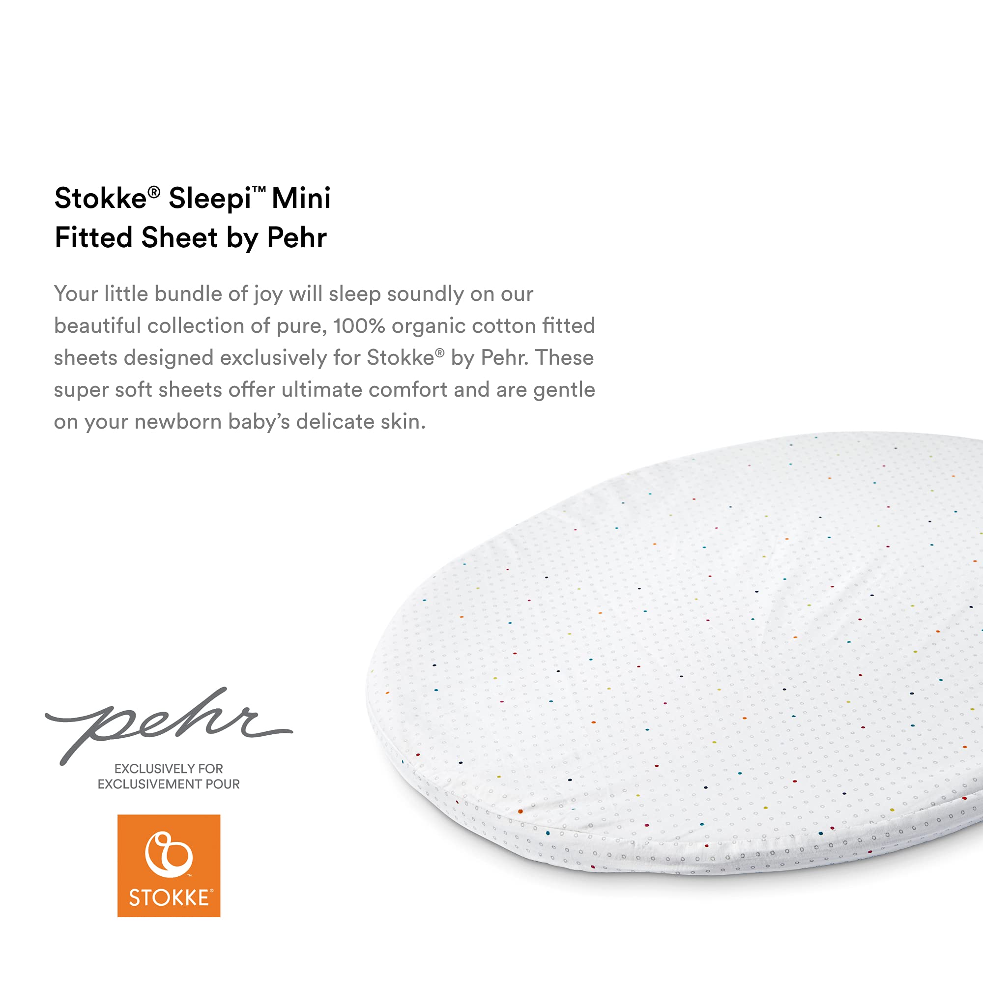 Foto 3 | Sábana Bajera Ajustable Stokke Sleepi Mini de Pehr Algodón Orgánico - Venta Internacional