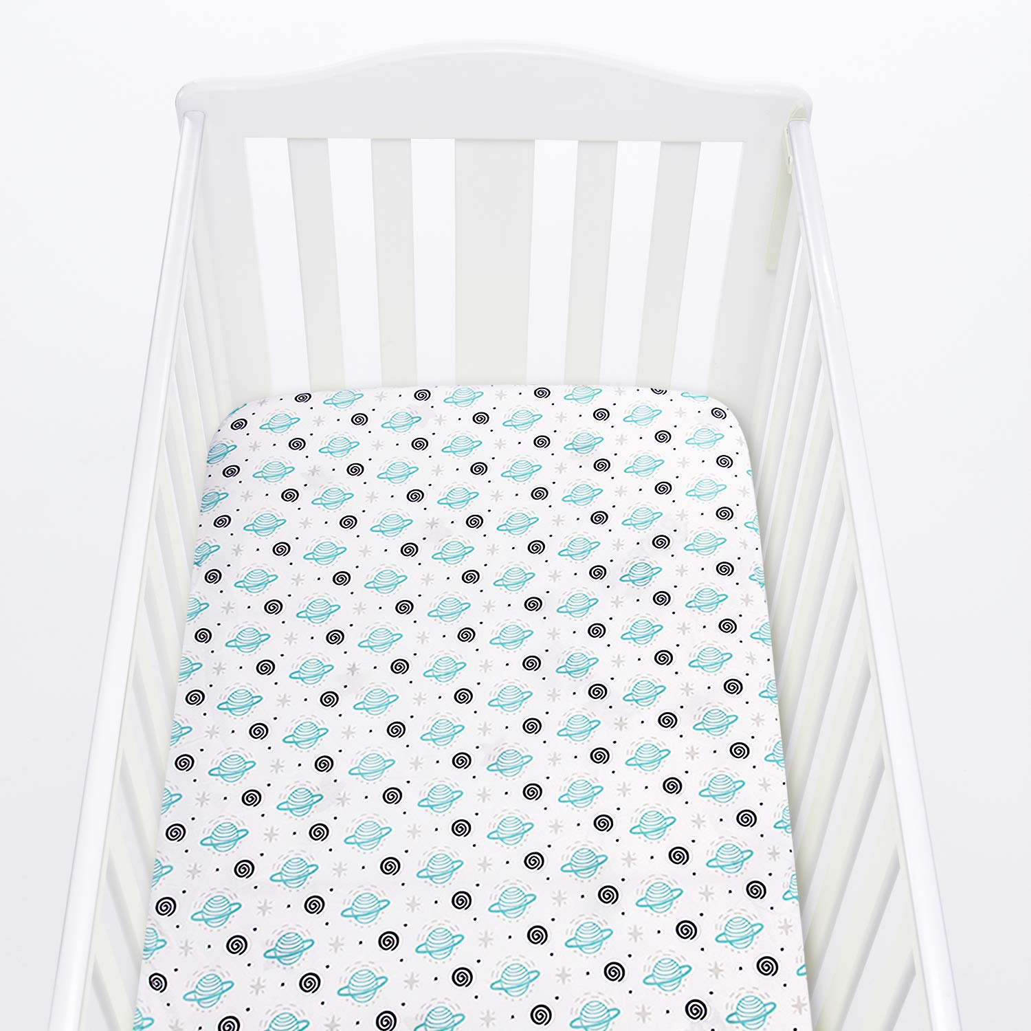 Foto 5 pulgar | Pack And Play Sheets Moonsea, Paquete De 2 Sábanas Para Minicuna - Venta Internacional.
