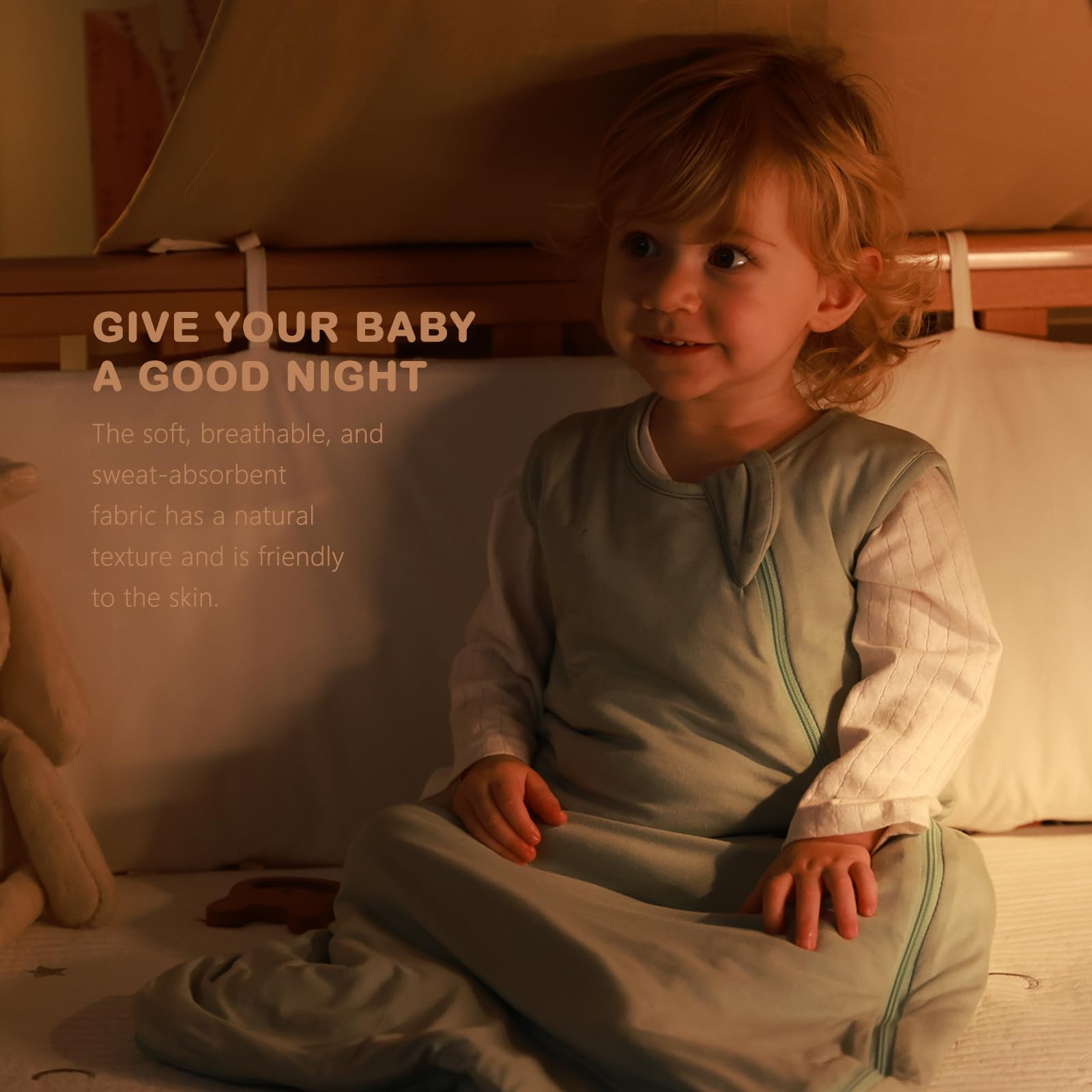 Foto 7 | Saco De Dormir Mosebears Unisex 1.0 Tog, Rayón Supersuave, Bambú, 0-6 M - Venta Internacional.