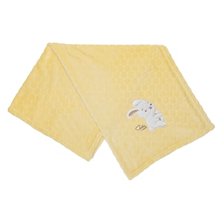 Foto 4 | Frazada Extrasuave Baby Mink Bm160 Amarillo Con Diseño Bordado (100 X 80 Cm)