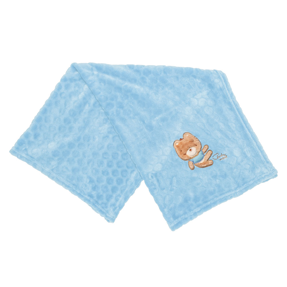 Foto 5 pulgar | Frazada Extrasuave Baby Mink Bm160 Azul Con Diseño Bordado (100 X 80 Cm)