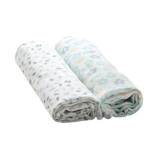 Foto 3 | Set De 2 Sábanas De Muselina Baby Mink Bm983 Azul Confeti