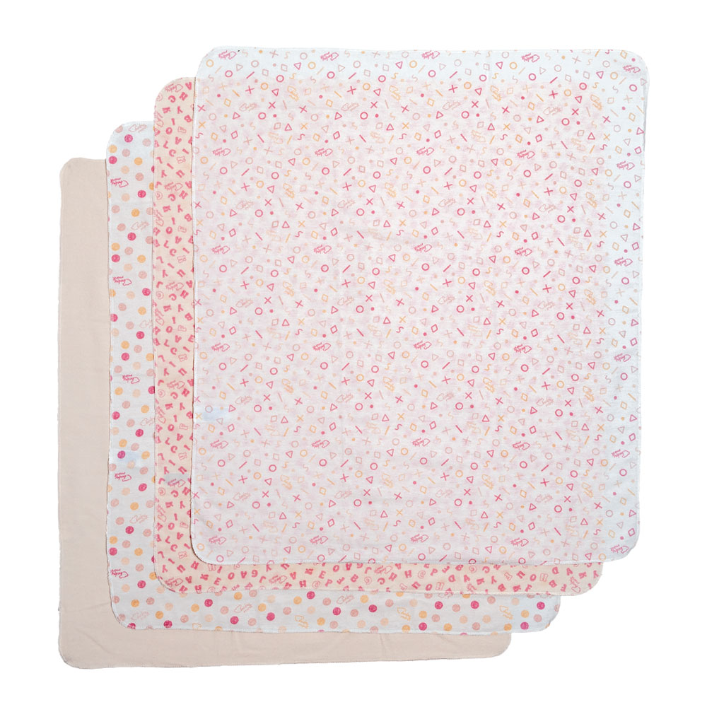 Set De Sábanas Recien Nacido Baby Mink Bm305  Rosa (4 Piezas)