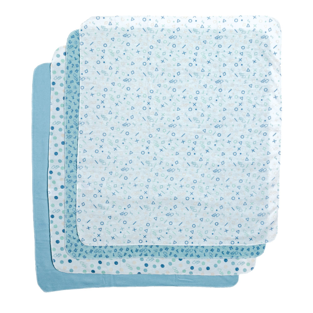 Set De Sábanas Recien Nacido Baby Mink Bm305 Azul (4 Piezas)