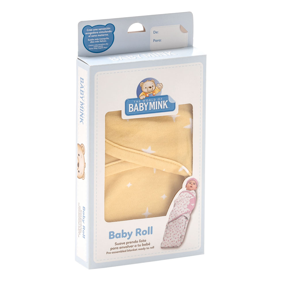 Foto 5 pulgar | Frazada Para Envolver Baby Roll Baby Mink Bm301 Amarillo
