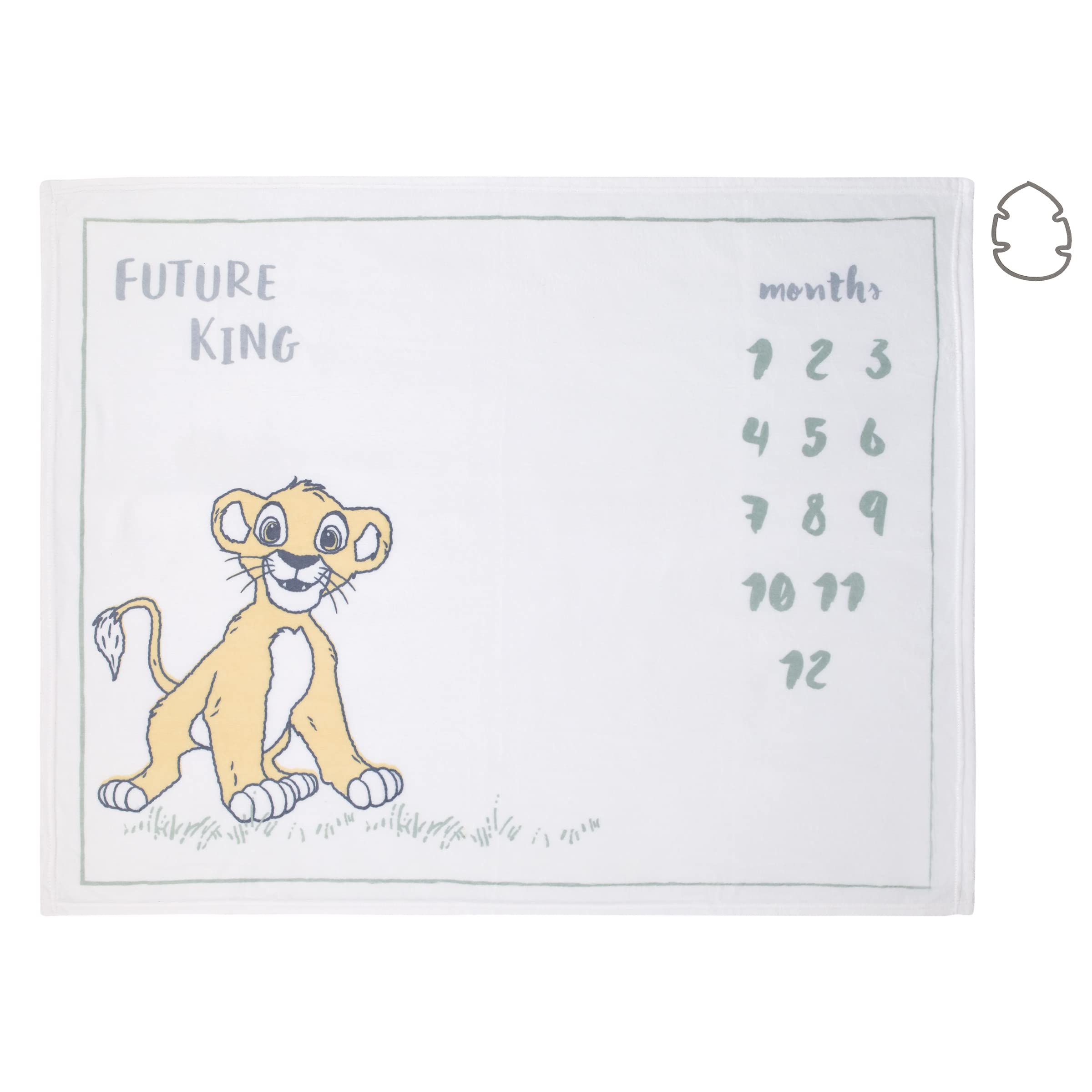 Manta Para Bebé Disney Lion King Simba Super Soft Milestone - Venta Internacional.