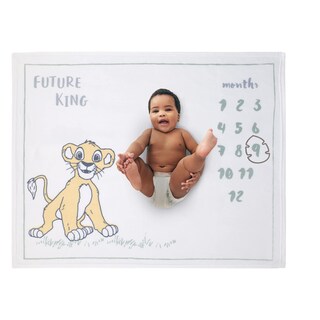 Foto 2 | Manta Para Bebé Disney Lion King Simba Super Soft Milestone - Venta Internacional.