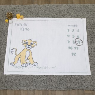Foto 5 | Manta Para Bebé Disney Lion King Simba Super Soft Milestone - Venta Internacional.
