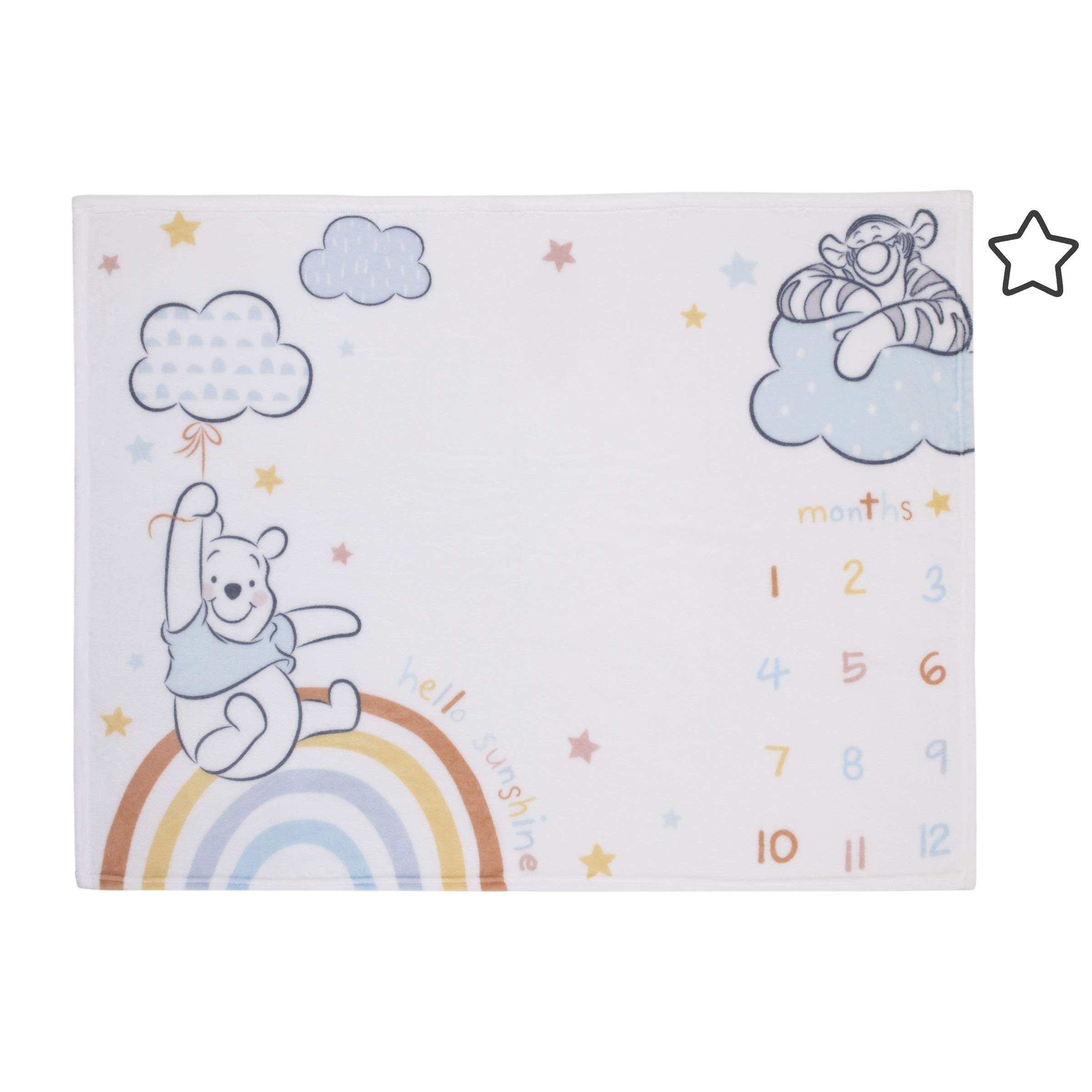 Manta Para Bebé Disney Winnie The Pooh Milestone Supersuave - Venta Internacional.