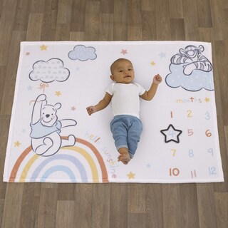 Foto 2 | Manta Para Bebé Disney Winnie The Pooh Milestone Supersuave - Venta Internacional.