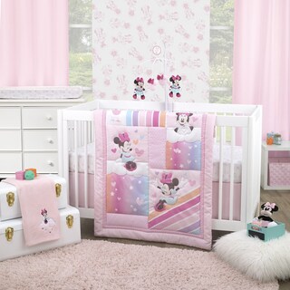 Foto 5 | Sábana Para Cuna Disney Minnie Mouse Be Happy Rosa Y Blanco - Venta Internacional.