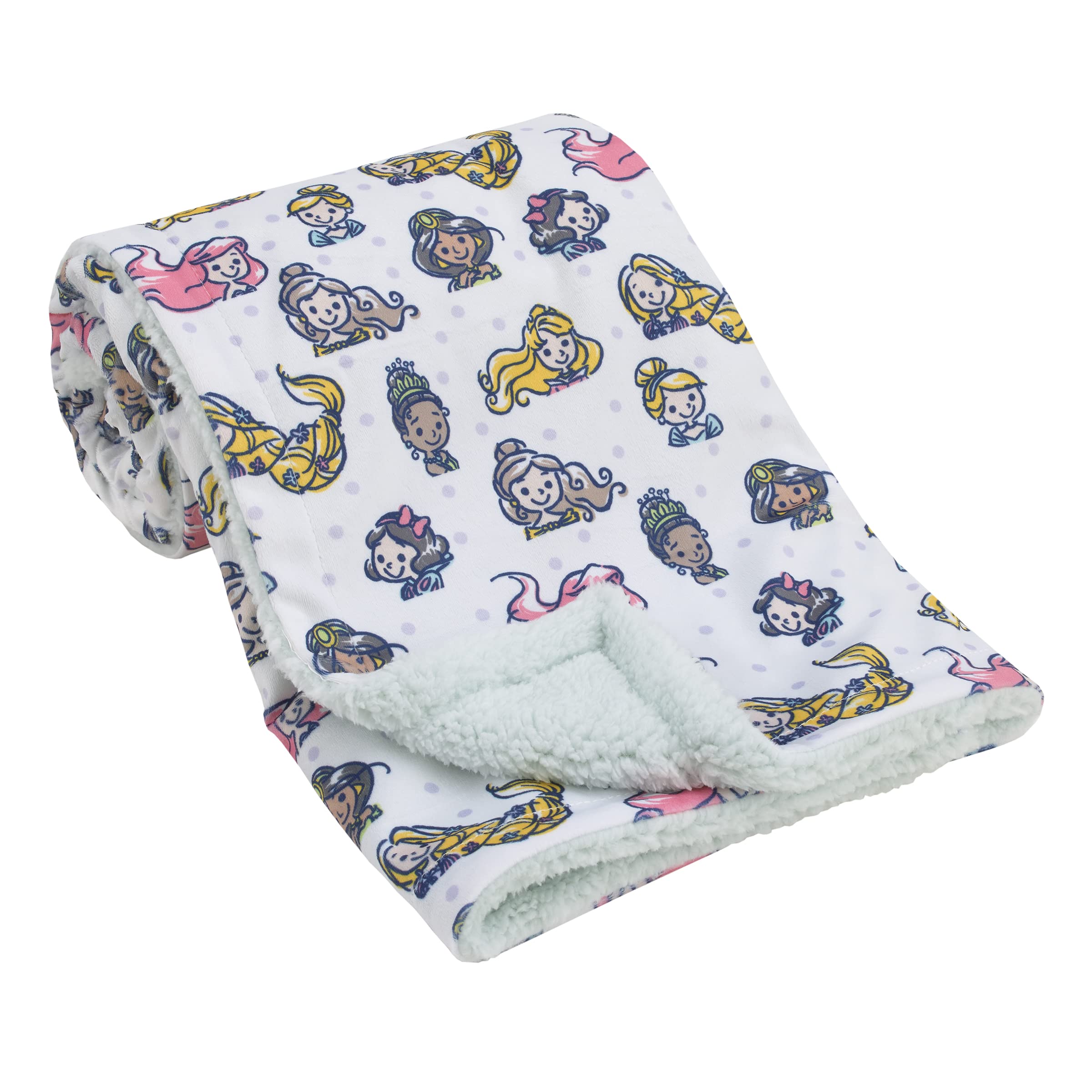 Manta Para Bebé Disney Princess Super Soft Sherpa Back - Venta Internacional.