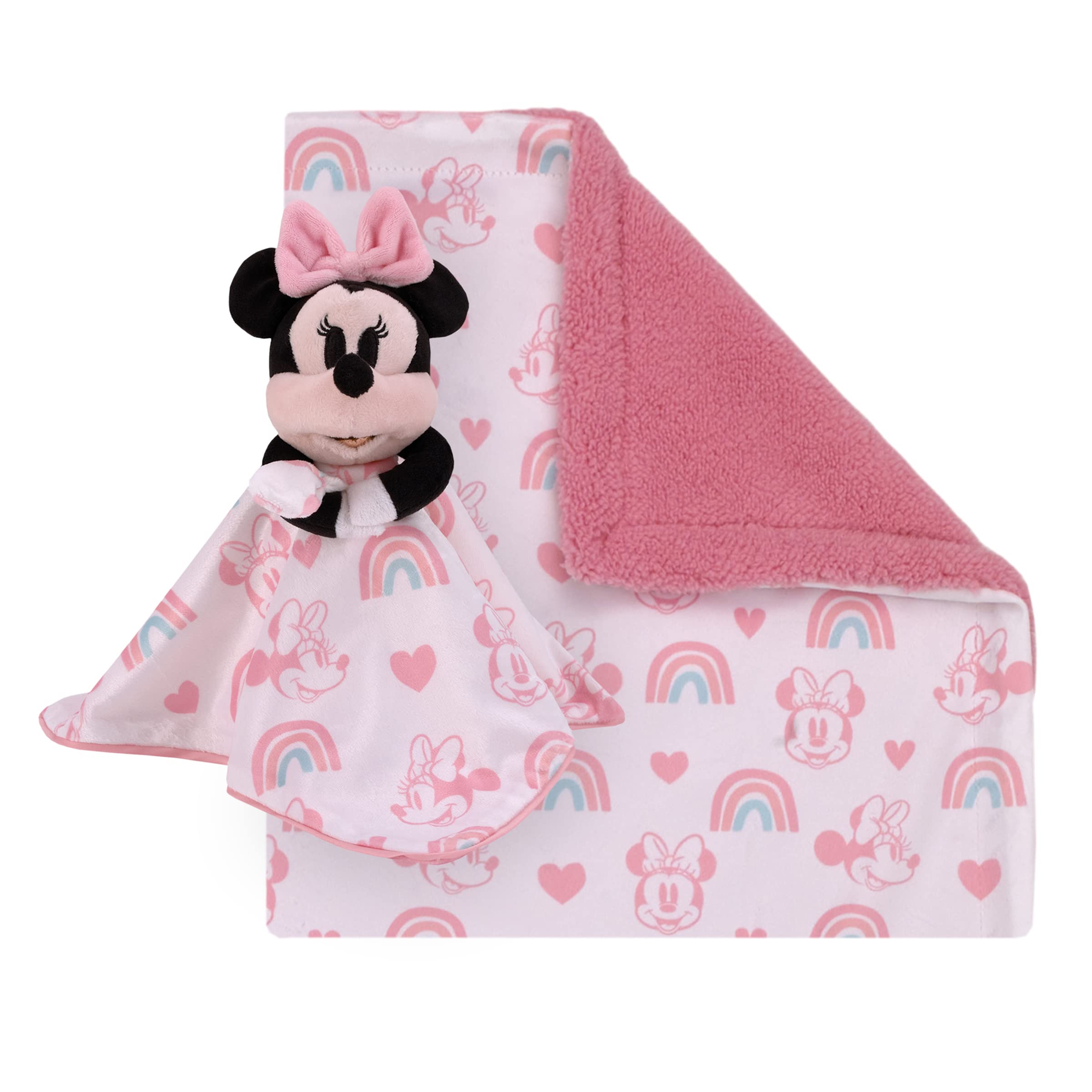 Set De Mantas Para Bebés Disney Minnie Mouse Sherpa Super Soft - Venta Internacional.