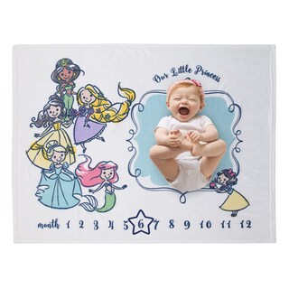 Foto 2 | Manta Para Bebé Disney Princess Super Soft Milestone 100 X 125 Cm - Venta Internacional.