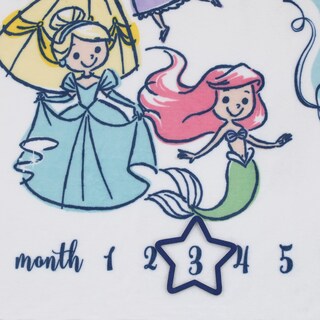 Foto 4 | Manta Para Bebé Disney Princess Super Soft Milestone 100 X 125 Cm - Venta Internacional.