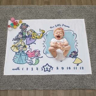 Foto 6 | Manta Para Bebé Disney Princess Super Soft Milestone 100 X 125 Cm - Venta Internacional.
