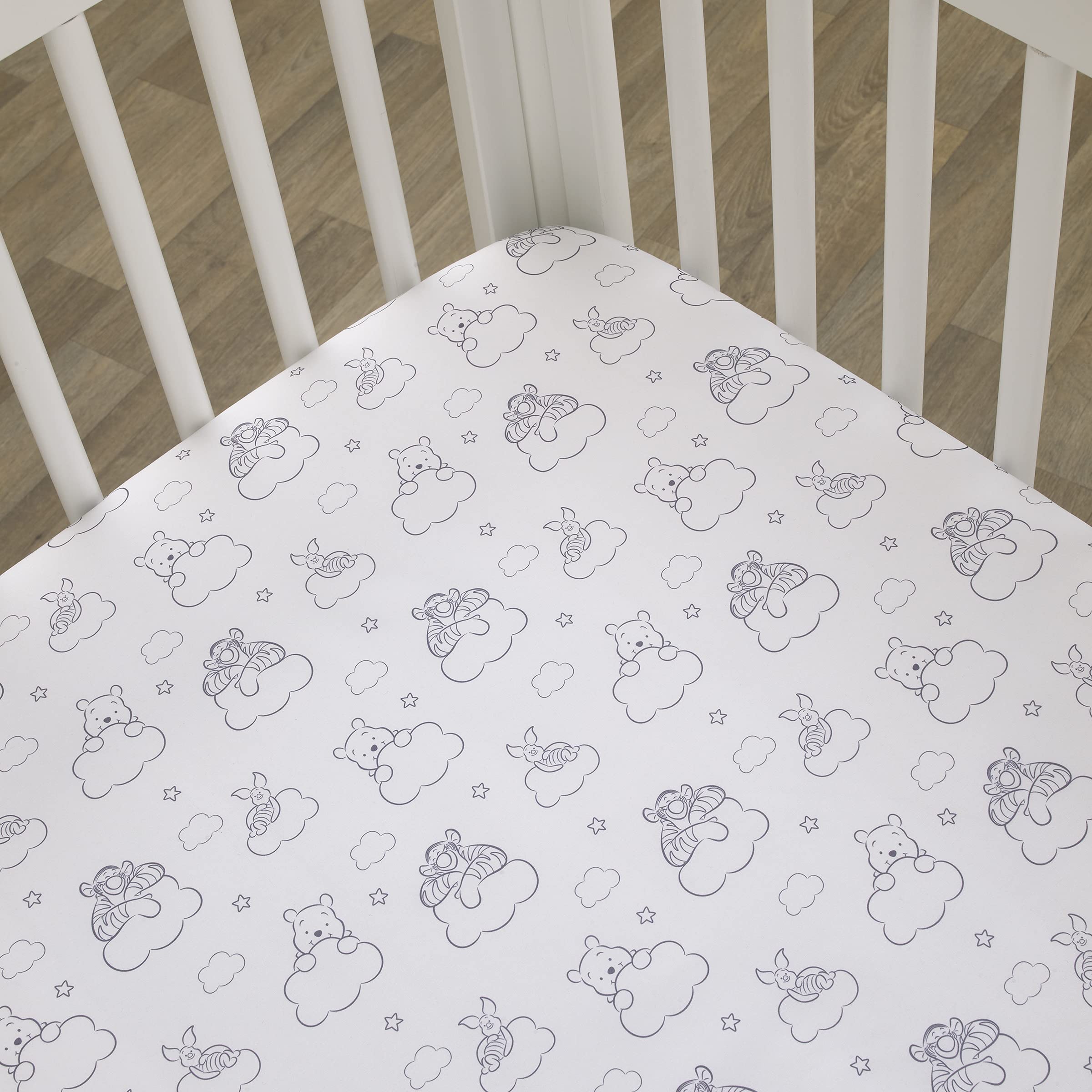 Foto 2 | Sábana Para Cuna Disney Winnie The Pooh Hello Sunshine Con Piglet & Tigger - Venta Internacional.