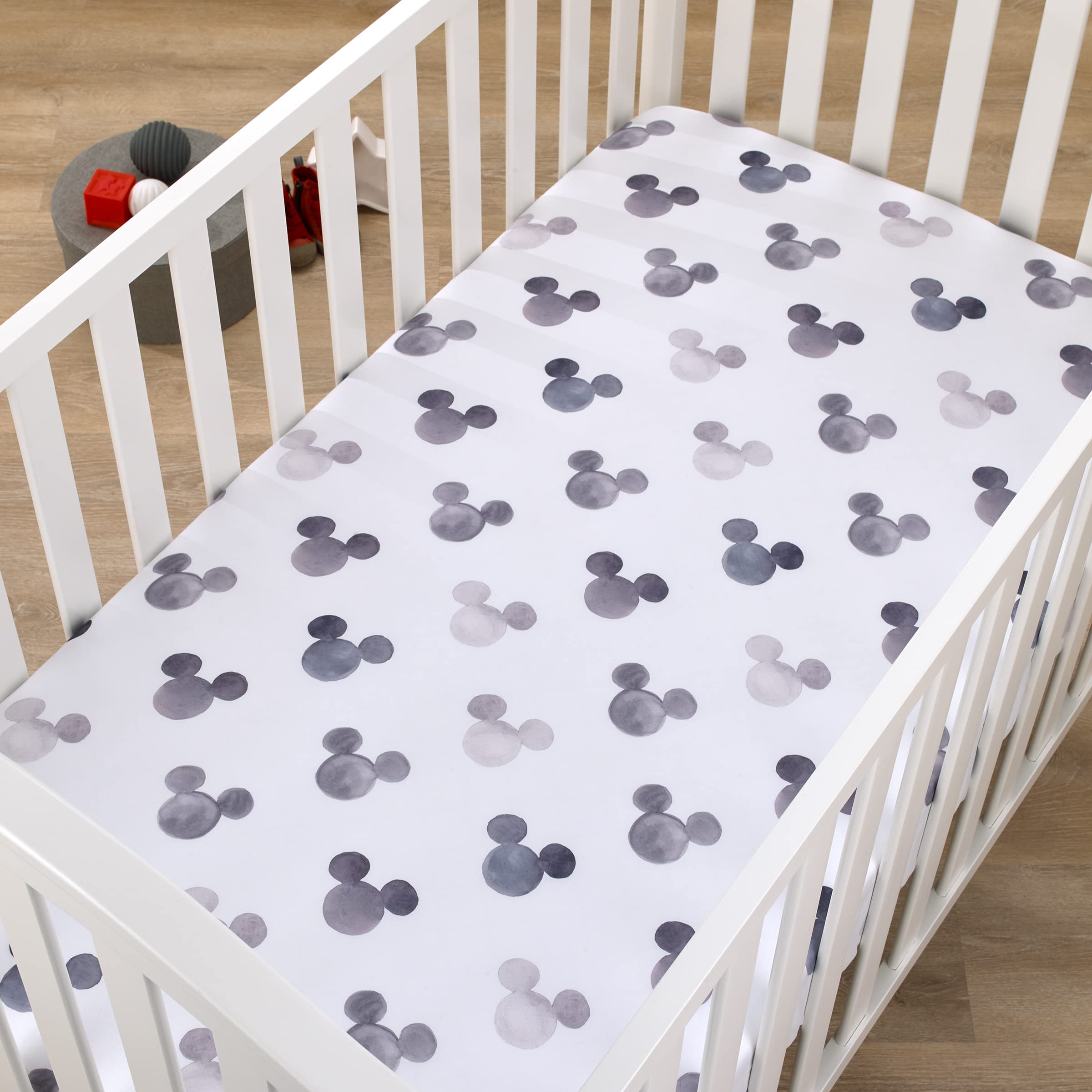 Foto 3 pulgar | Sábana Para Cuna Disney Mickey Mouse, Acuarela, Habitación Infantil, Poliéster - Venta Internacional.