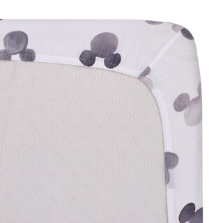 Foto 4 | Sábana Para Cuna Disney Mickey Mouse, Acuarela, Habitación Infantil, Poliéster - Venta Internacional.