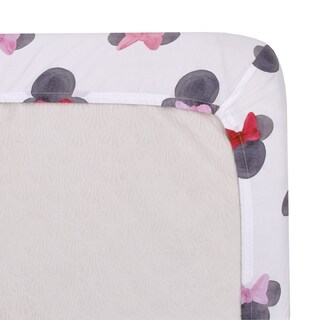 Foto 4 | Sábana Para Cuna Disney Minnie Mouse Con Acuarela Minnie Ears - Venta Internacional.