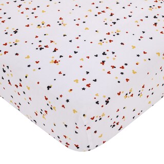 Foto 1 | Sábana Ajustable Para Cuna Con Diseño De Confeti De Mickey Mouse De Disney - Venta Internacional.