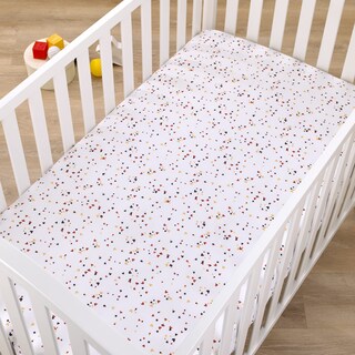 Foto 2 | Sábana Ajustable Para Cuna Con Diseño De Confeti De Mickey Mouse De Disney - Venta Internacional.