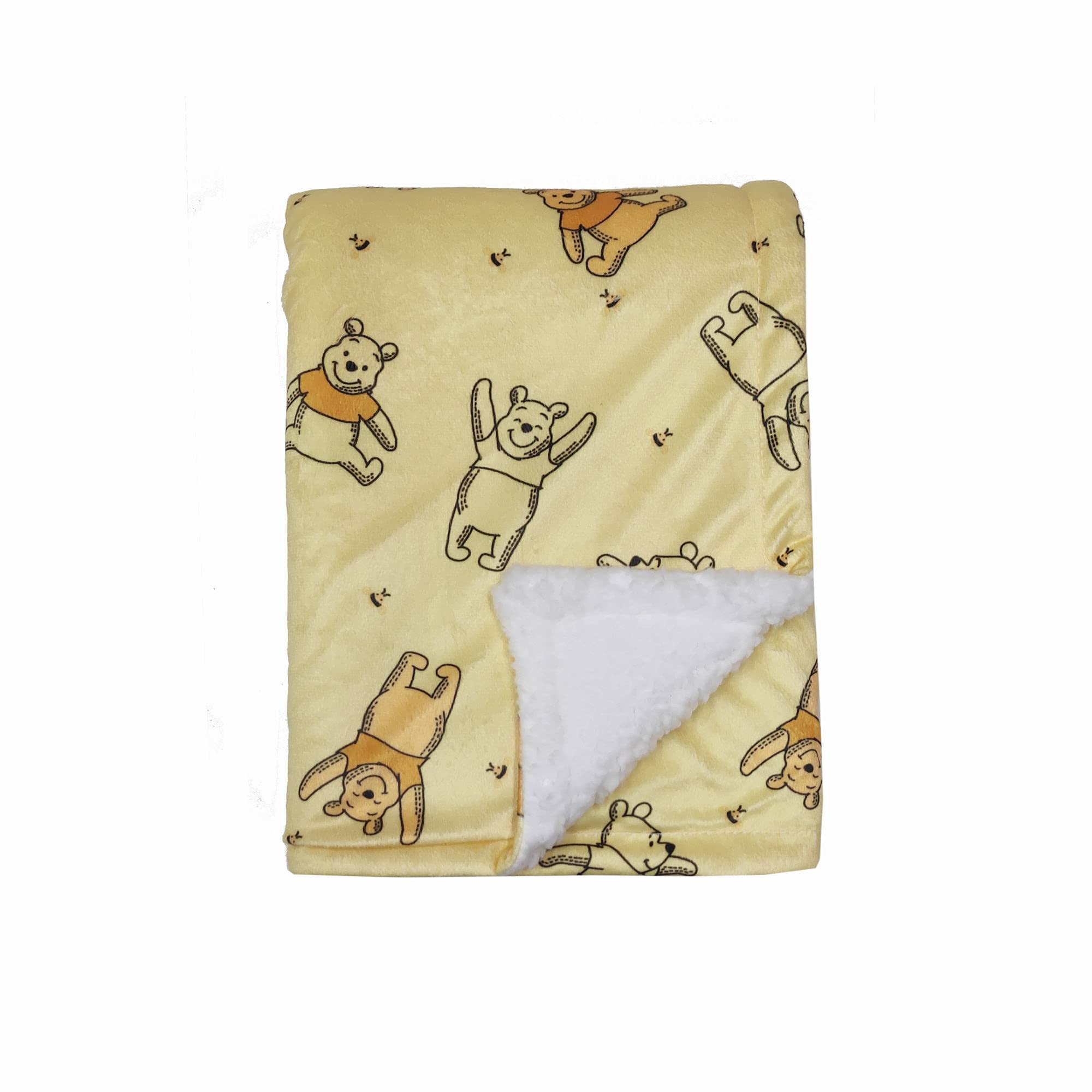Manta Disney Cudlie Baby Winnie The Pooh Mnk/sherpa - Venta Internacional.