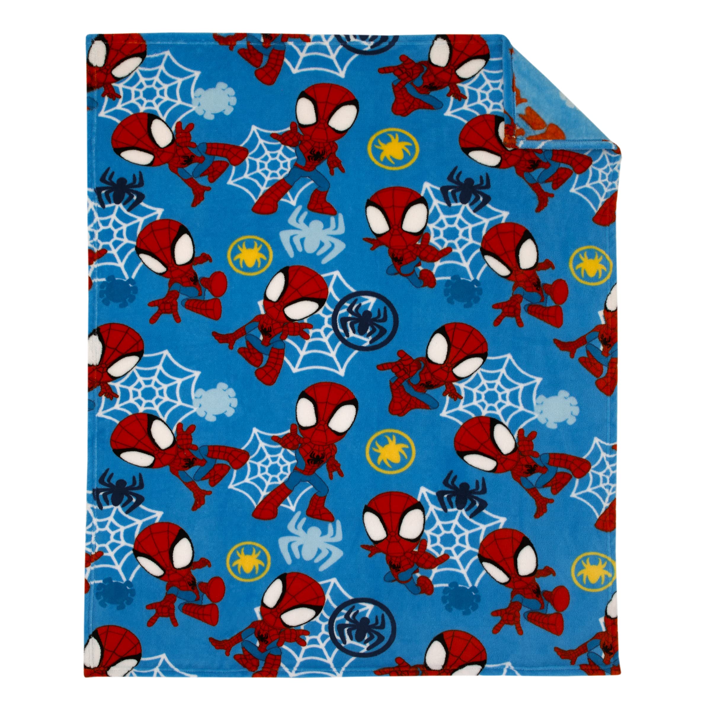 Foto 3 pulgar | Manta Disney Marvel Spidey Team Supersuave Para Niños Pequeños, Azul, 40 X 50 Cm - Venta Internacional.