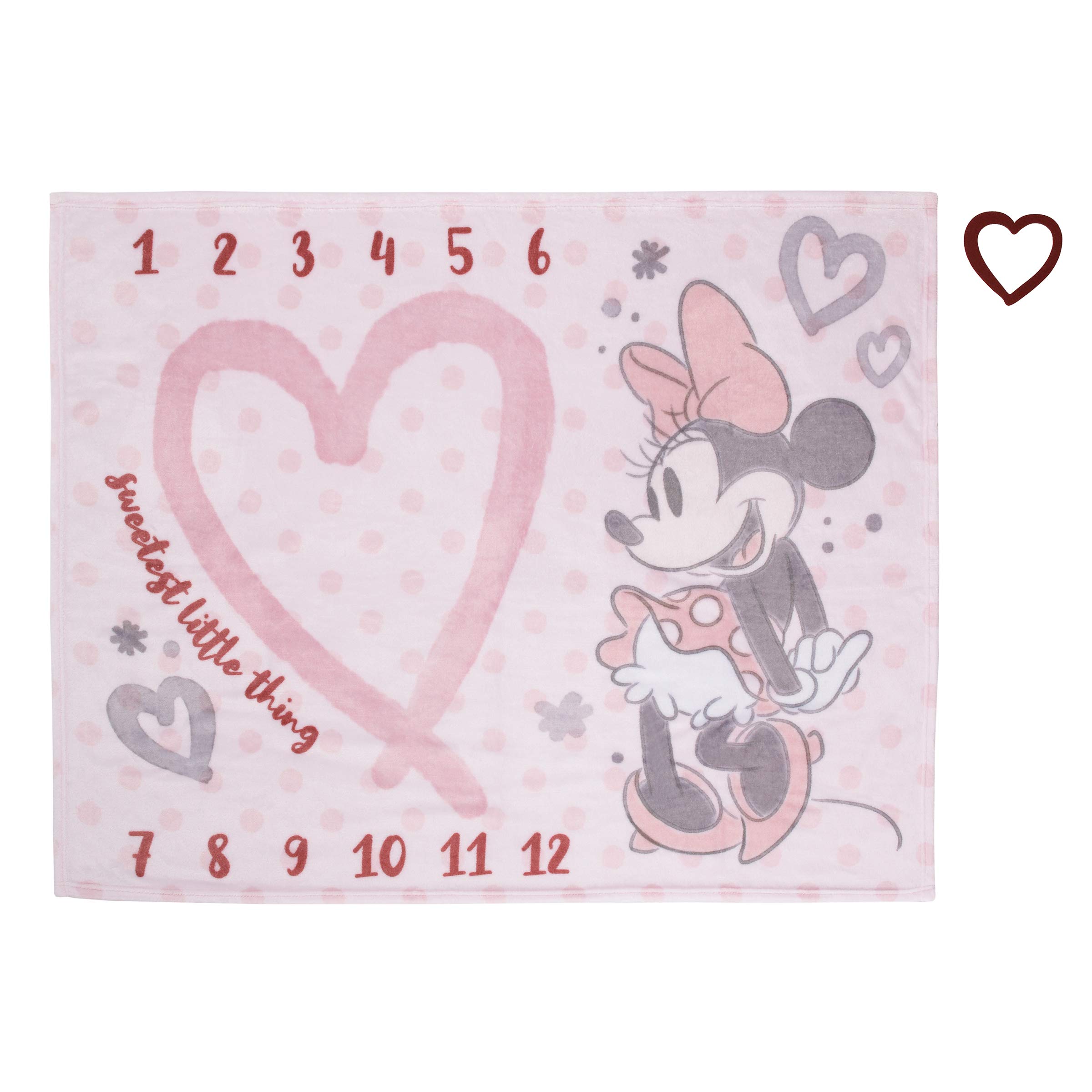 Manta Para Bebé Disney Minnie Mouse Supersuave Milestone - Venta Internacional.