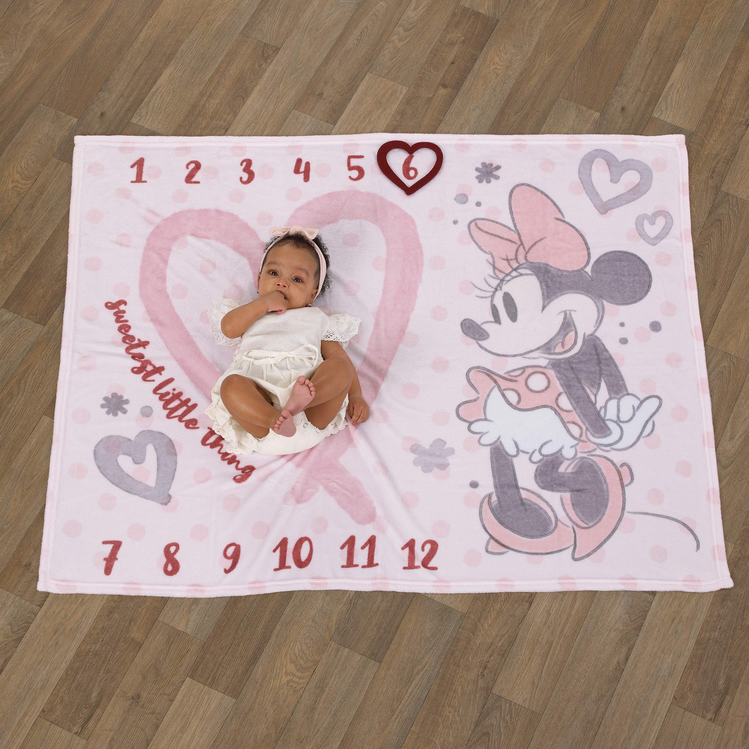 Foto 3 pulgar | Manta Para Bebé Disney Minnie Mouse Supersuave Milestone - Venta Internacional.