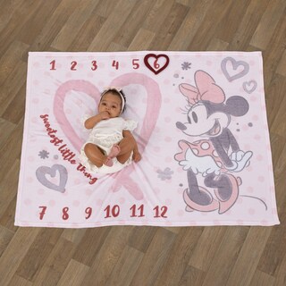 Foto 2 | Manta Para Bebé Disney Minnie Mouse Supersuave Milestone - Venta Internacional.