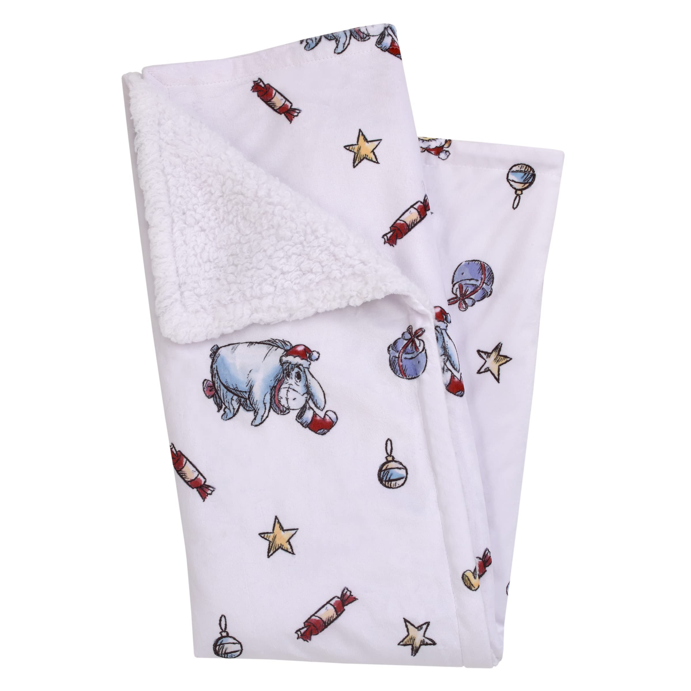 Manta Para Bebé Disney Con Winnie The Pooh Y Eeyore Christmas - Venta Internacional.
