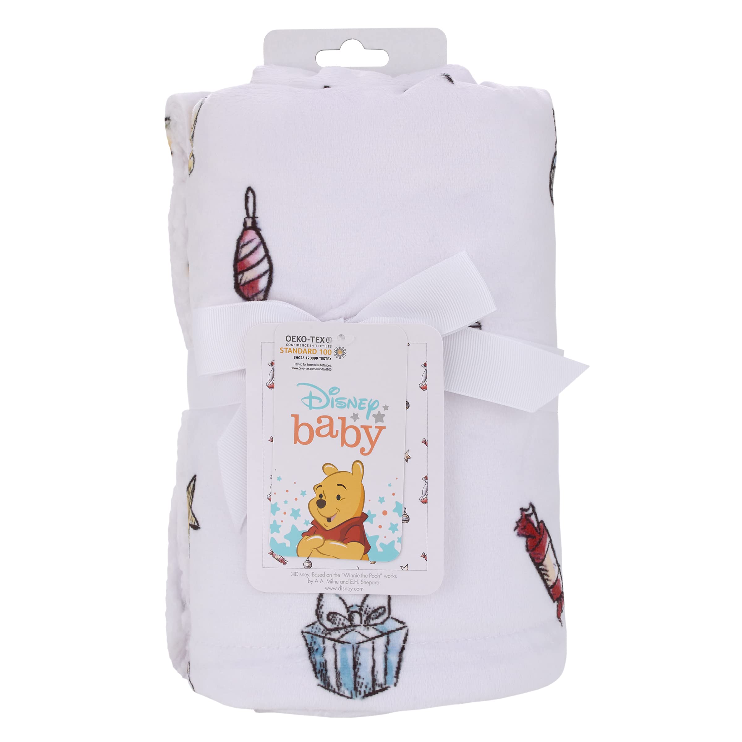 Foto 4 pulgar | Manta Para Bebé Disney Con Winnie The Pooh Y Eeyore Christmas - Venta Internacional.