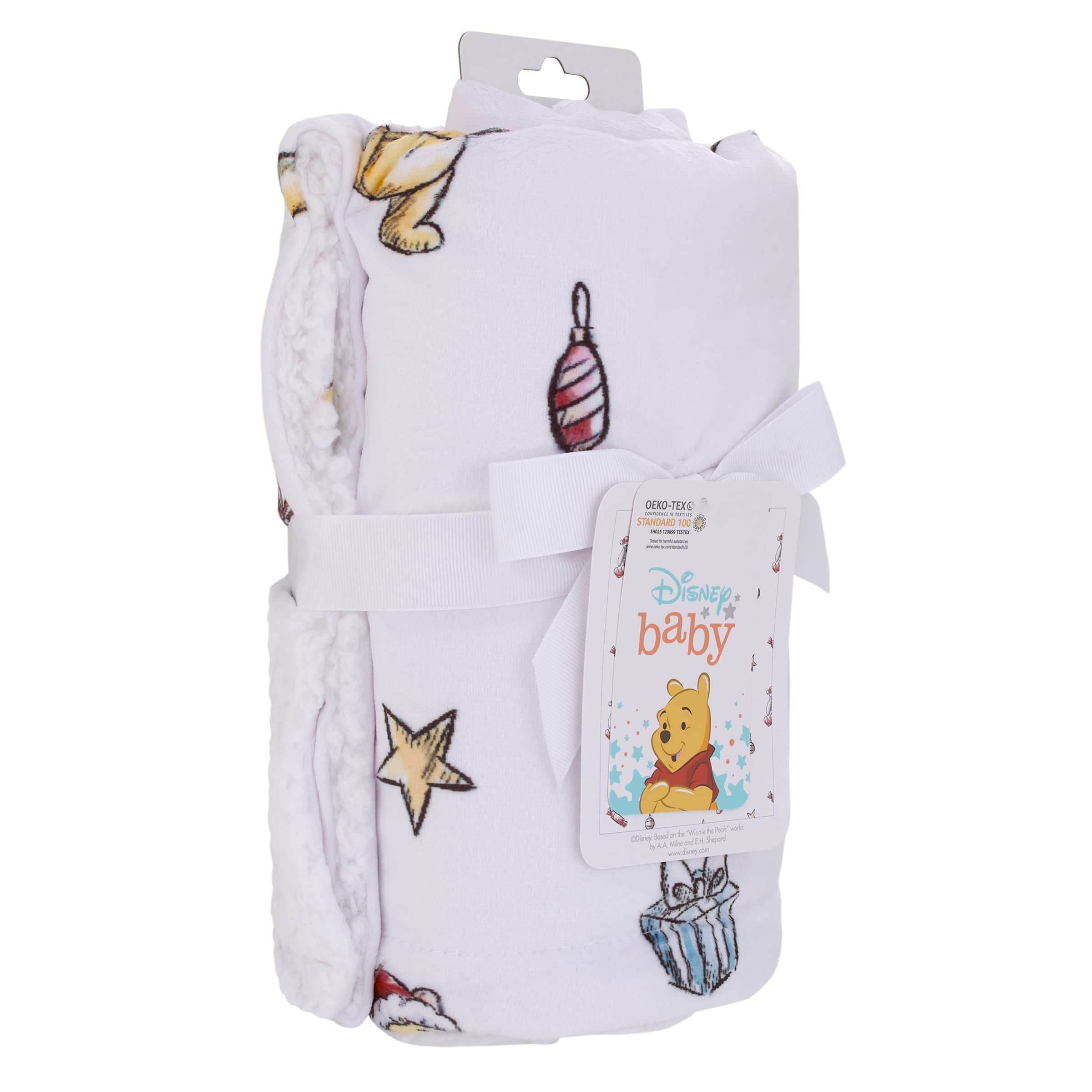 Foto 4 | Manta Para Bebé Disney Con Winnie The Pooh Y Eeyore Christmas - Venta Internacional.