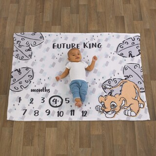 Foto 2 | Manta Para Bebé Disney Lion King Simba Milestone Supersuave - Venta Internacional.